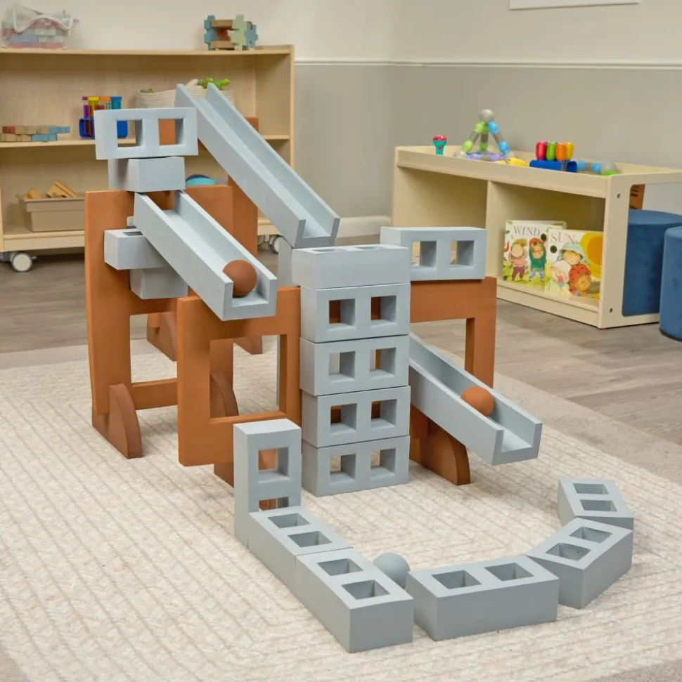 Excellerations® Soft Build n' Play™ Giant Ramp Set & Masonry Kit - 40pcs