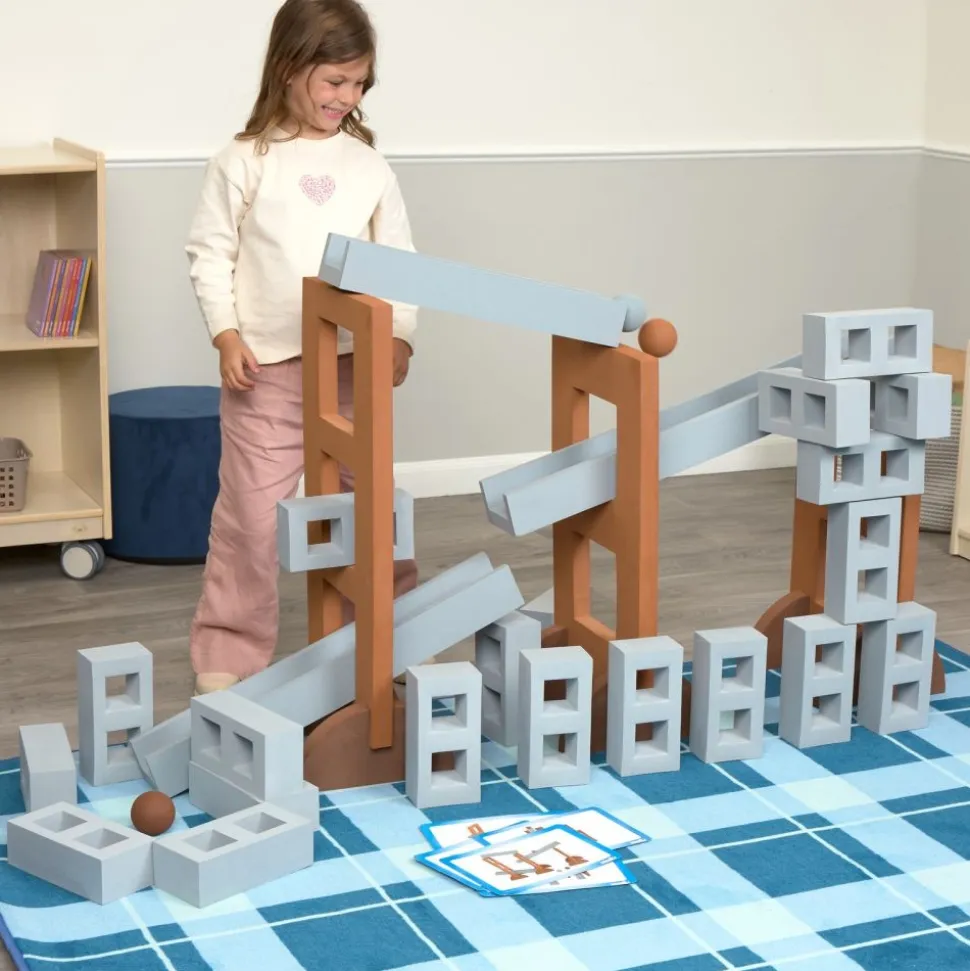 Excellerations® Soft Build n' Play™ Giant Ramp Set & Masonry Kit - 40pcs