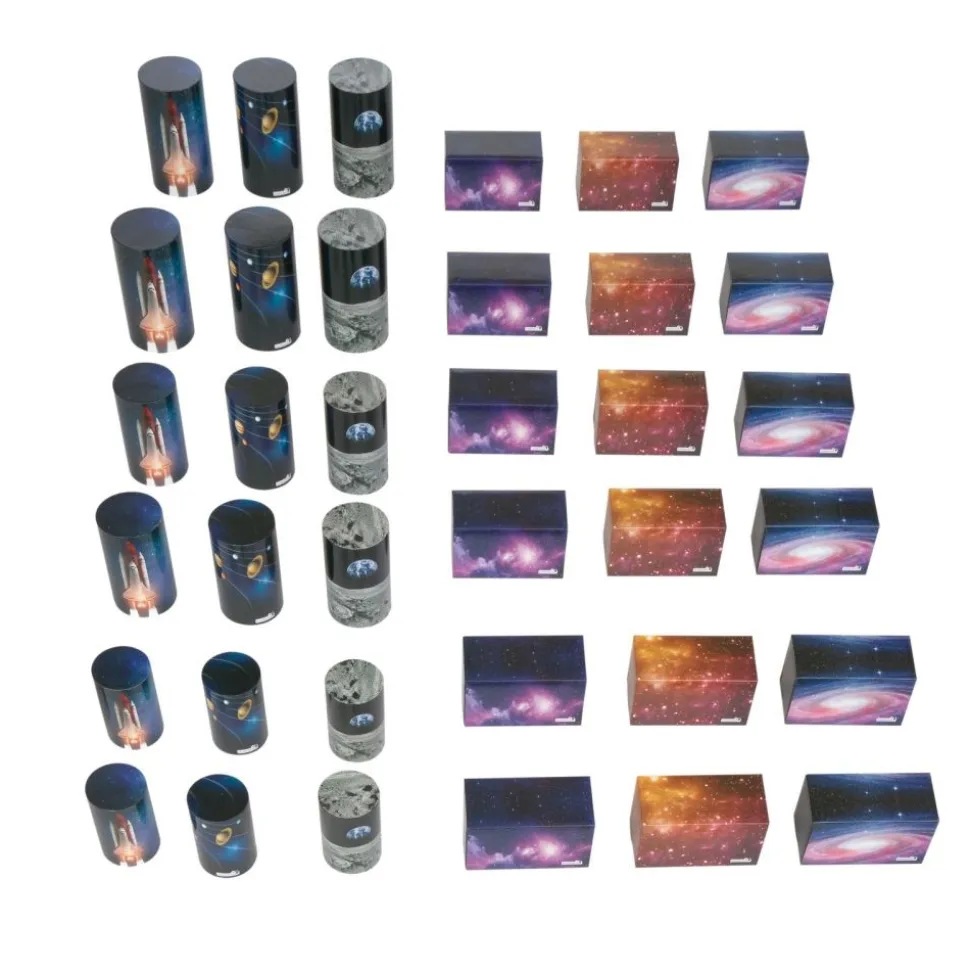 Excellerations® Space Blocks & Cylinders - Set of 36