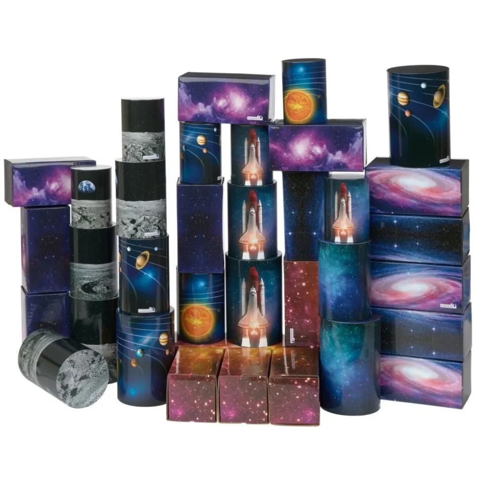 Excellerations® Space Blocks & Cylinders - Set of 36