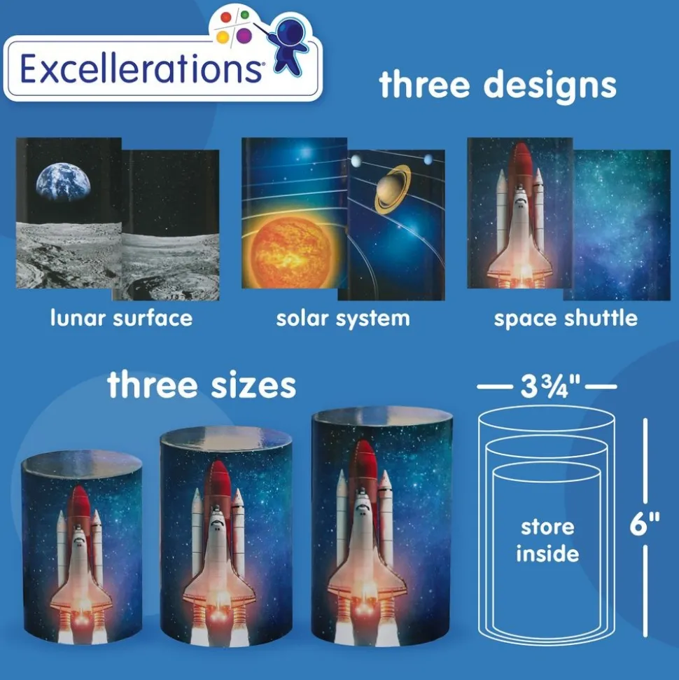 Excellerations® Space Cylinders - Set of 18