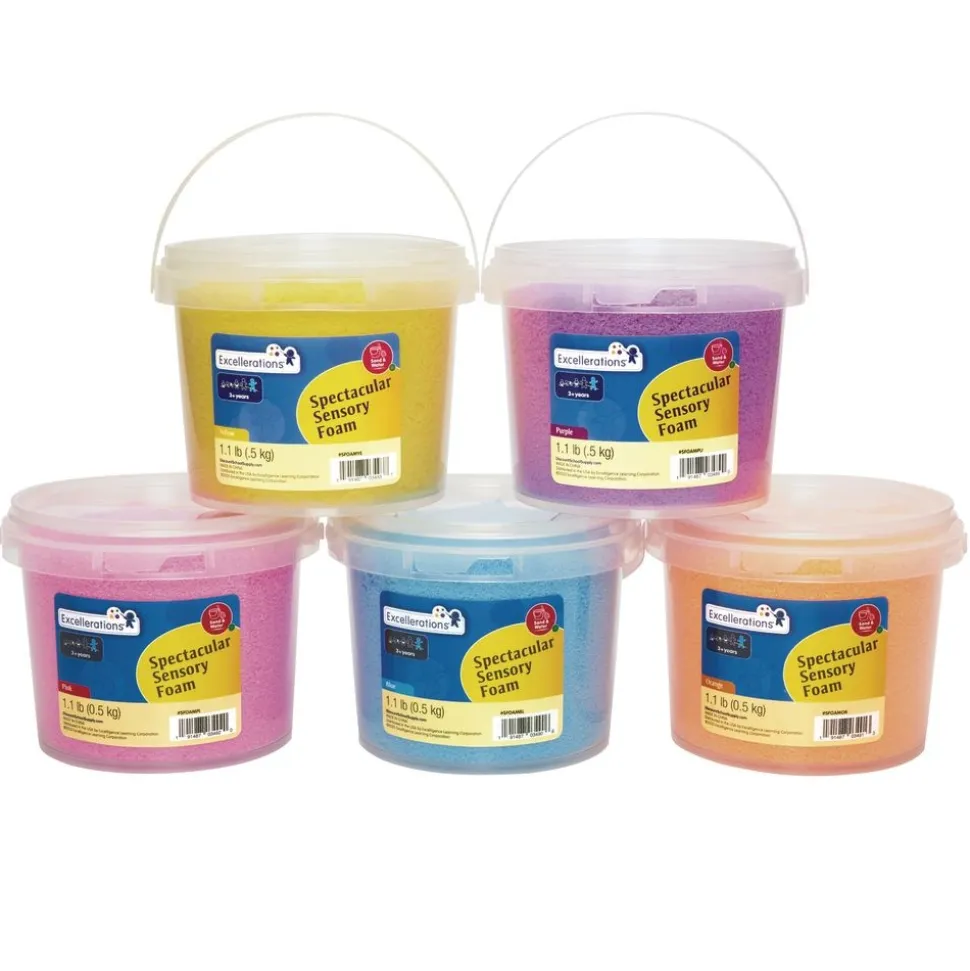 Excellerations® Spectacular Sensory Foam - Set of 5 Tubs, 5.5 lbs.