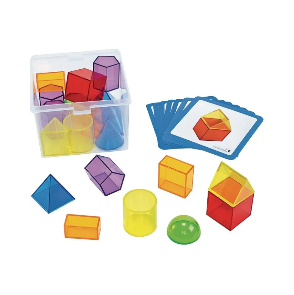 Excellerations® STEM Translucent Geometric Shapes with Activity Cards