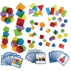Excellerations® STEM Translucent Shapes set with Activity Cards 71 Pieces
