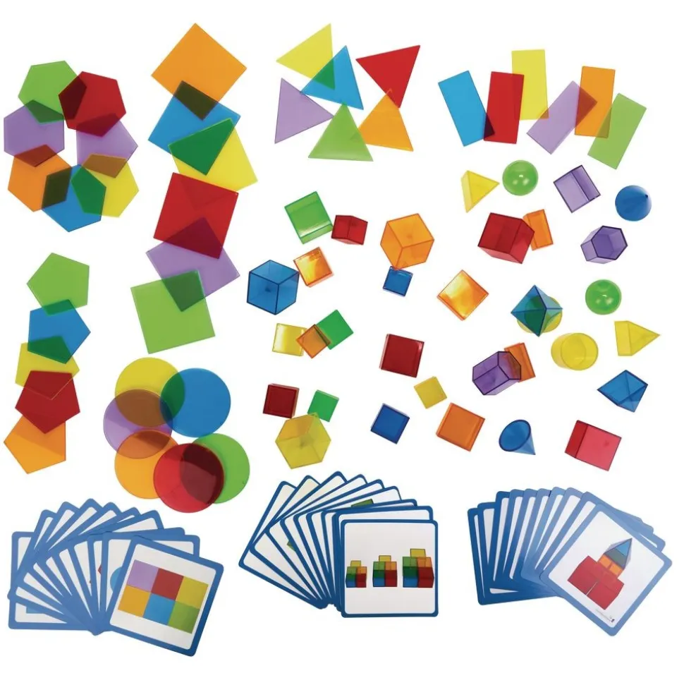 Excellerations® STEM Translucent Shapes set with Activity Cards 71 Pieces