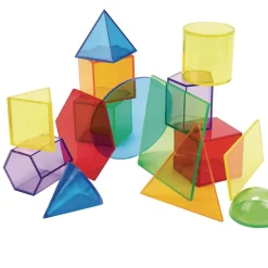 Excellerations® STEM Translucent Shapes set with Activity Cards 71 Pieces