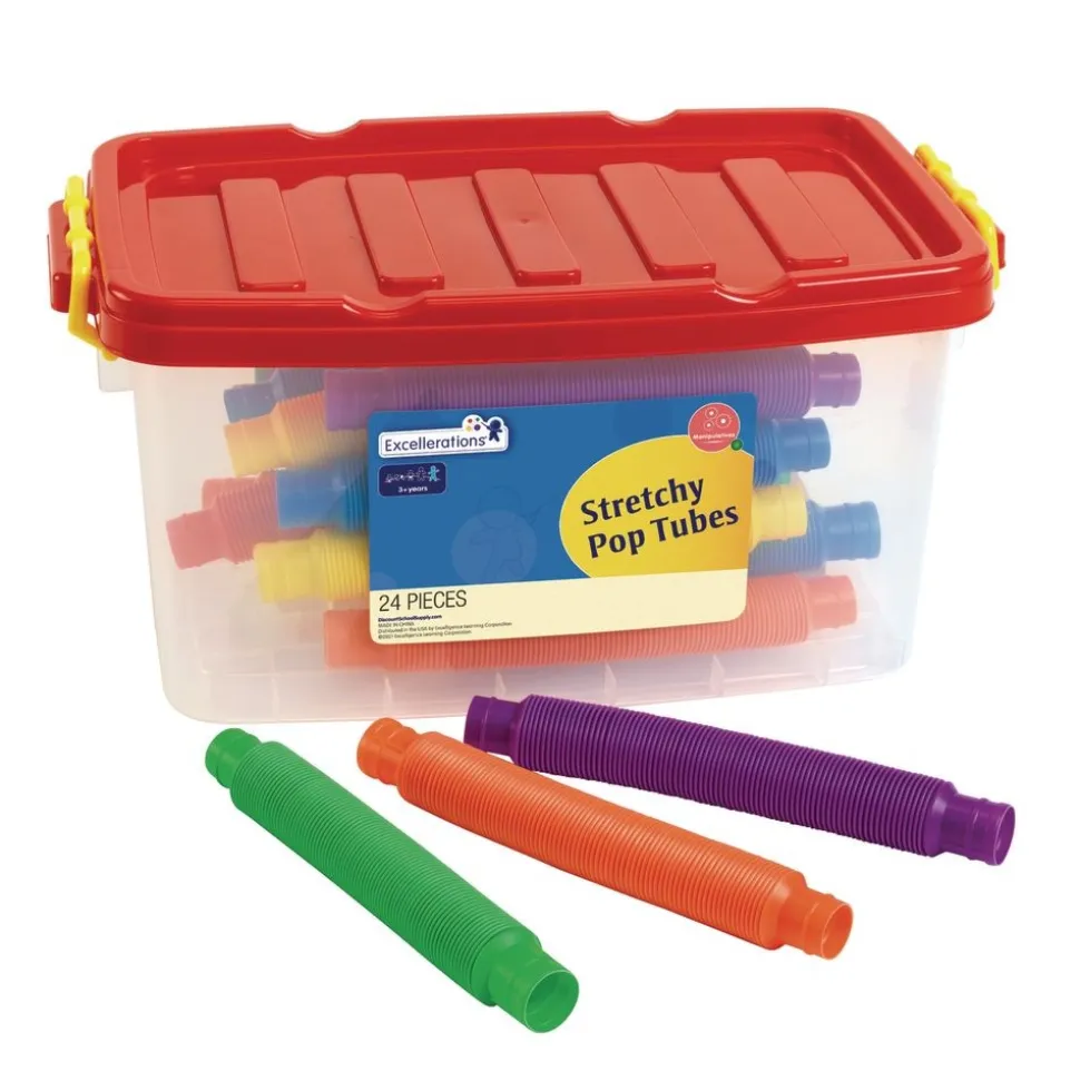 Excellerations® Stretchy Pop Tubes - 24 Pieces