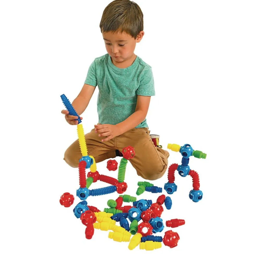 Excellerations® Stretchy Tubes and Connectors - 60 Pieces