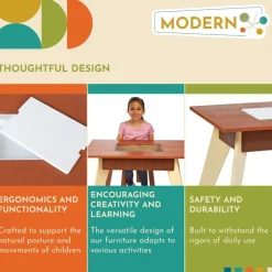 Excellerations® Sustainable Rubberwood Sensory Table with Lid