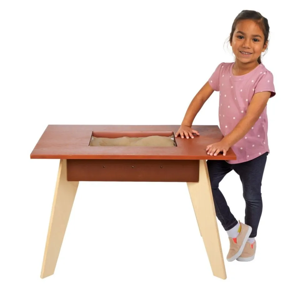 Excellerations® Sustainable Rubberwood Sensory Table with Lid