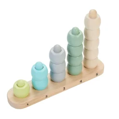Excellerations® Sustainably Harvested Rubberwood Stacking Play Toys