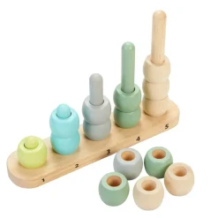 Excellerations® Sustainably Harvested Rubberwood Stacking Play Toys