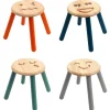 Excellerations® Sustainably Harvested Rubber Wood Emotions Stool - Set of 4