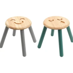Excellerations® Sustainably Harvested Rubber Wood Emotions Stool - Set of 4