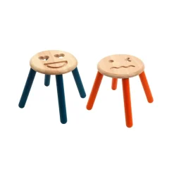 Excellerations® Sustainably Harvested Rubber Wood Emotions Stool - Set of 4