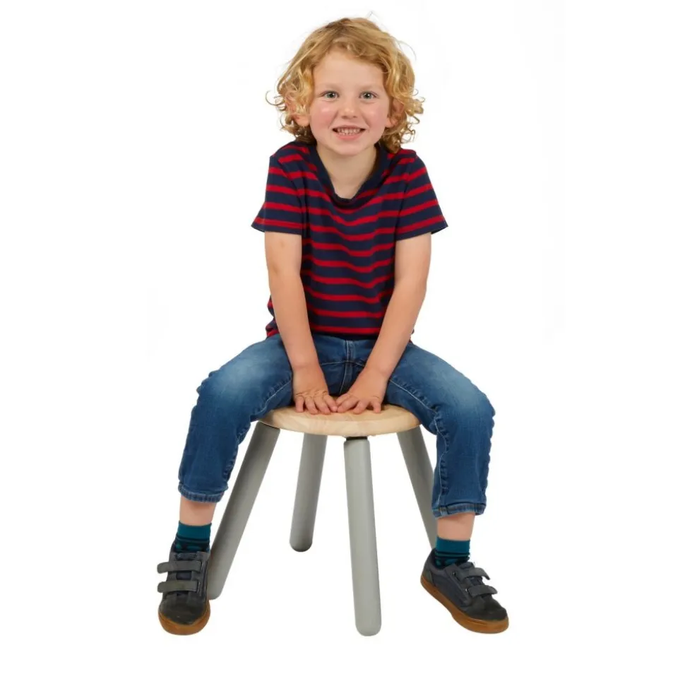 Excellerations® Sustainably Harvested Rubber Wood Emotions Stool - Sad