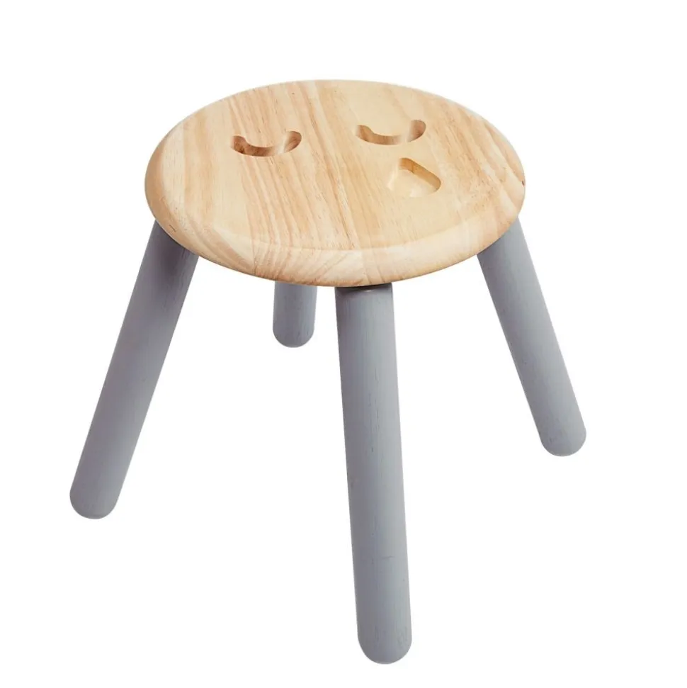 Excellerations® Sustainably Harvested Rubber Wood Emotions Stool - Sad