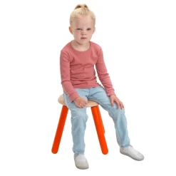 Excellerations® Sustainably Harvested Rubber Wood Emotions Stool - Set of 2 Emotions, Love and Angry