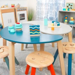 Excellerations® Sustainably Harvested Rubber Wood Emotions Stool - Set of 2 Emotions, Love and Angry