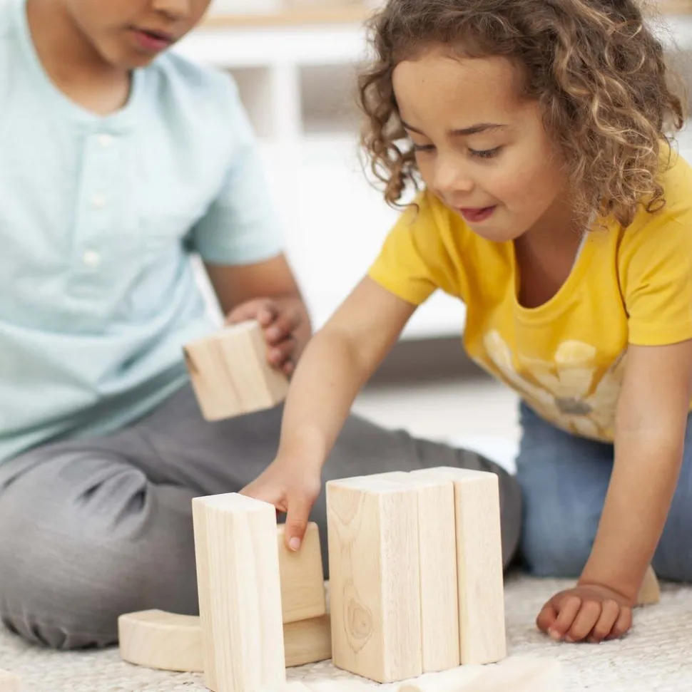 Excellerations® Sustainably Harvested Rubberwood Floor Unit Blocks - Set of 162