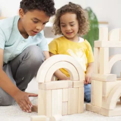 Excellerations® Sustainably Harvested Rubberwood Floor Unit Blocks - Set of 162