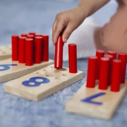 Excellerations® Sustainably Harvested Rubberwood Peg Number Boards