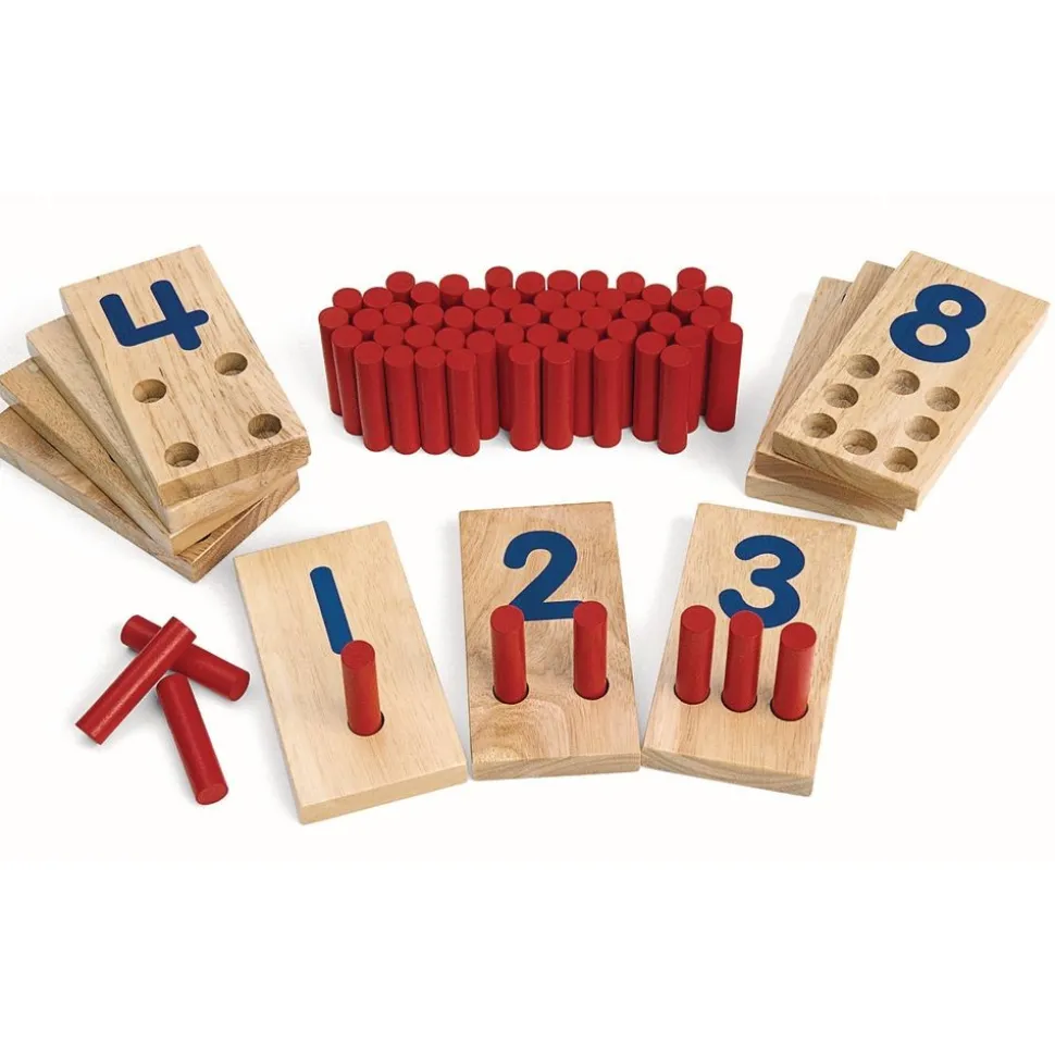 Excellerations® Sustainably Harvested Rubberwood Peg Number Boards