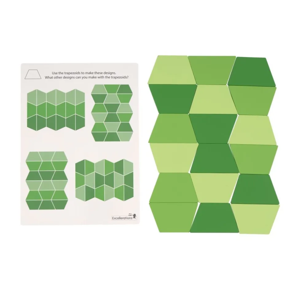 Excellerations® Tessellations Math Activity Set - 114 pieces with Storage