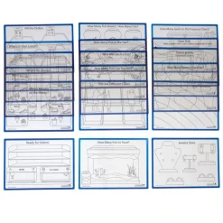 Excellerations®ThinkTotes™ Light Table Math Activity Sets: Food, Fish, & Gems 303pcs