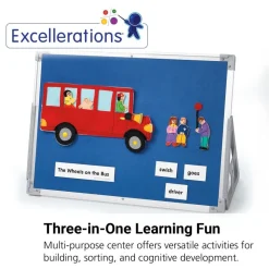 Excellerations® Three-In-One - Easel, Magnetic Dry Erase + Flannel Board 24" x 18"