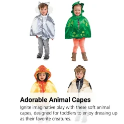 Excellerations® Toddler Animal Capes with Hoods Set of 4