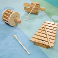 Excellerations® Toddler Musical Instrument Set - 3-Piece Wooden Music Set