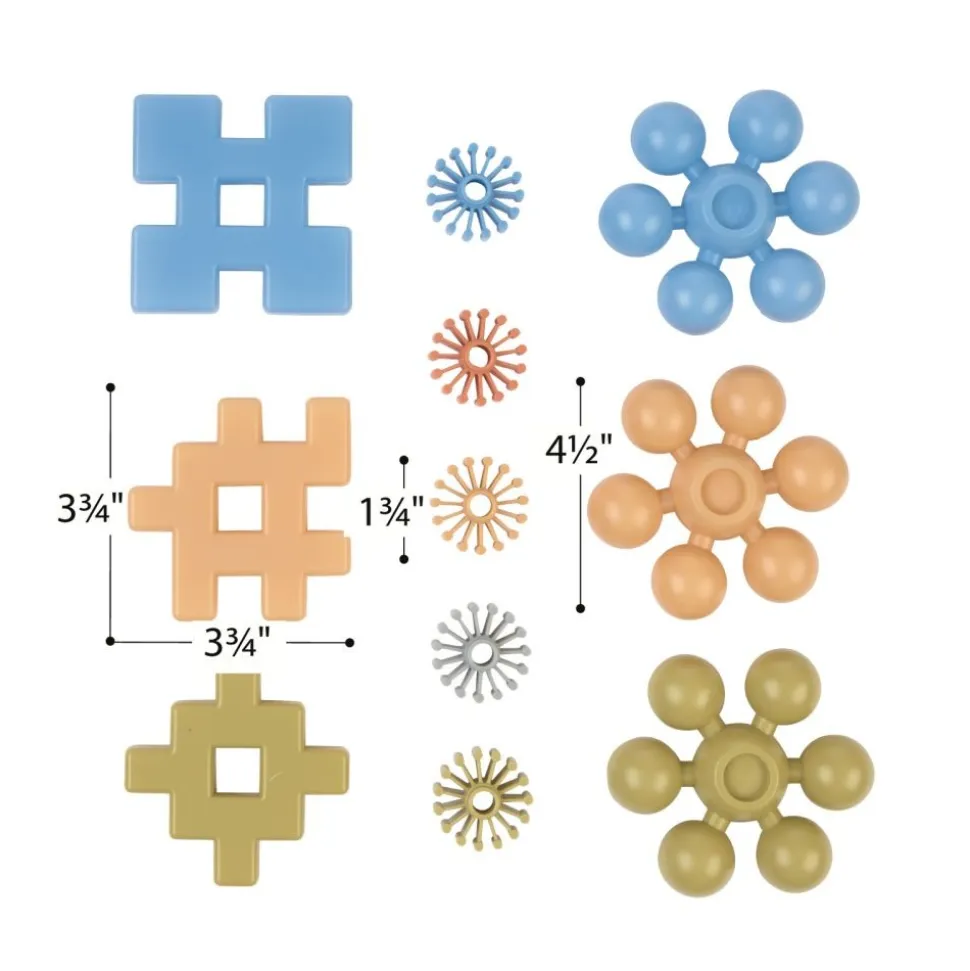 Excellerations® Toddler Natural Tone Manipulatives Set of 3 - 113 pieces