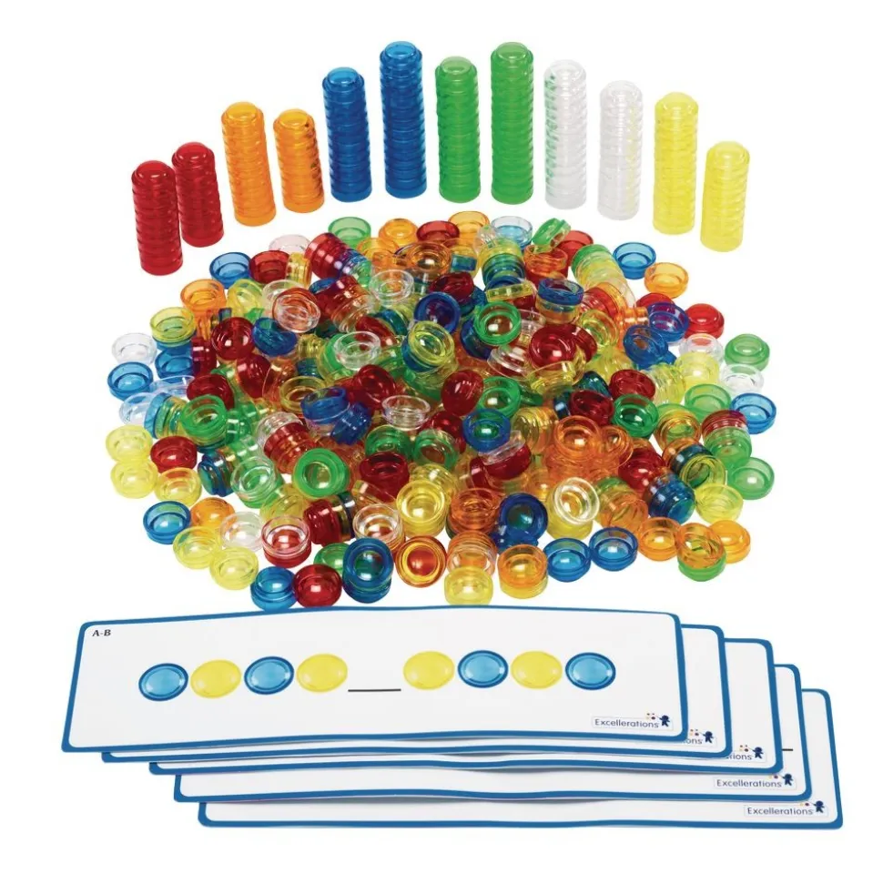 Excellerations® Translucent Stackable Counters - 500 Pieces