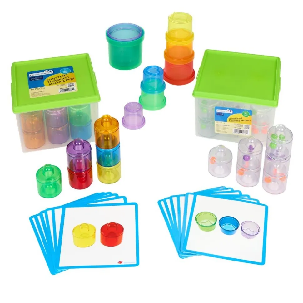 Excellerations® Translucent Counting & Color Sorting Set - 42 pcs