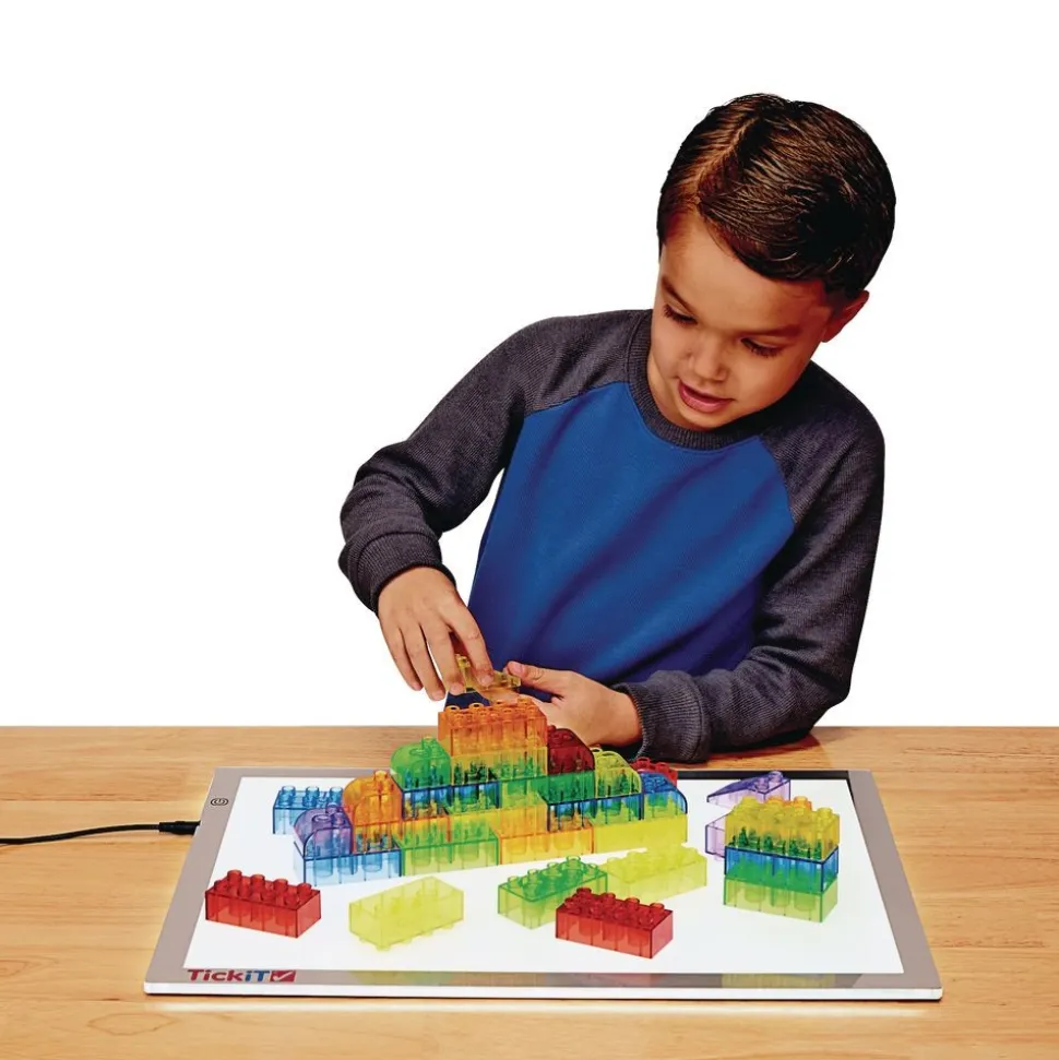 Excellerations® Translucent Building Bricks - 206 Pieces
