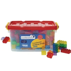 Excellerations® Translucent Building Bricks - 206 Pieces