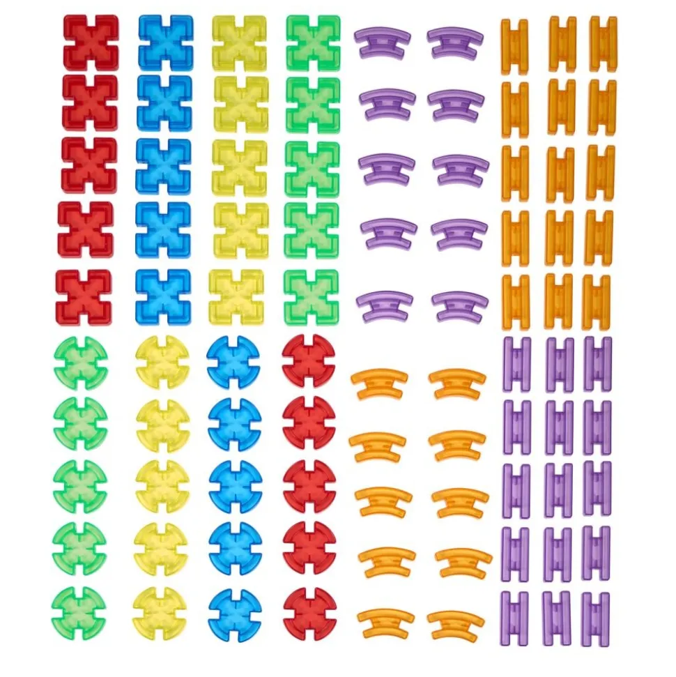 Excellerations® Translucent Jigsaw Connectors - 90 Pieces