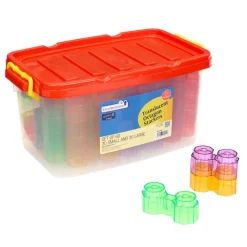 Excellerations® Translucent Rainbow Octagon Stackers - Set of 60