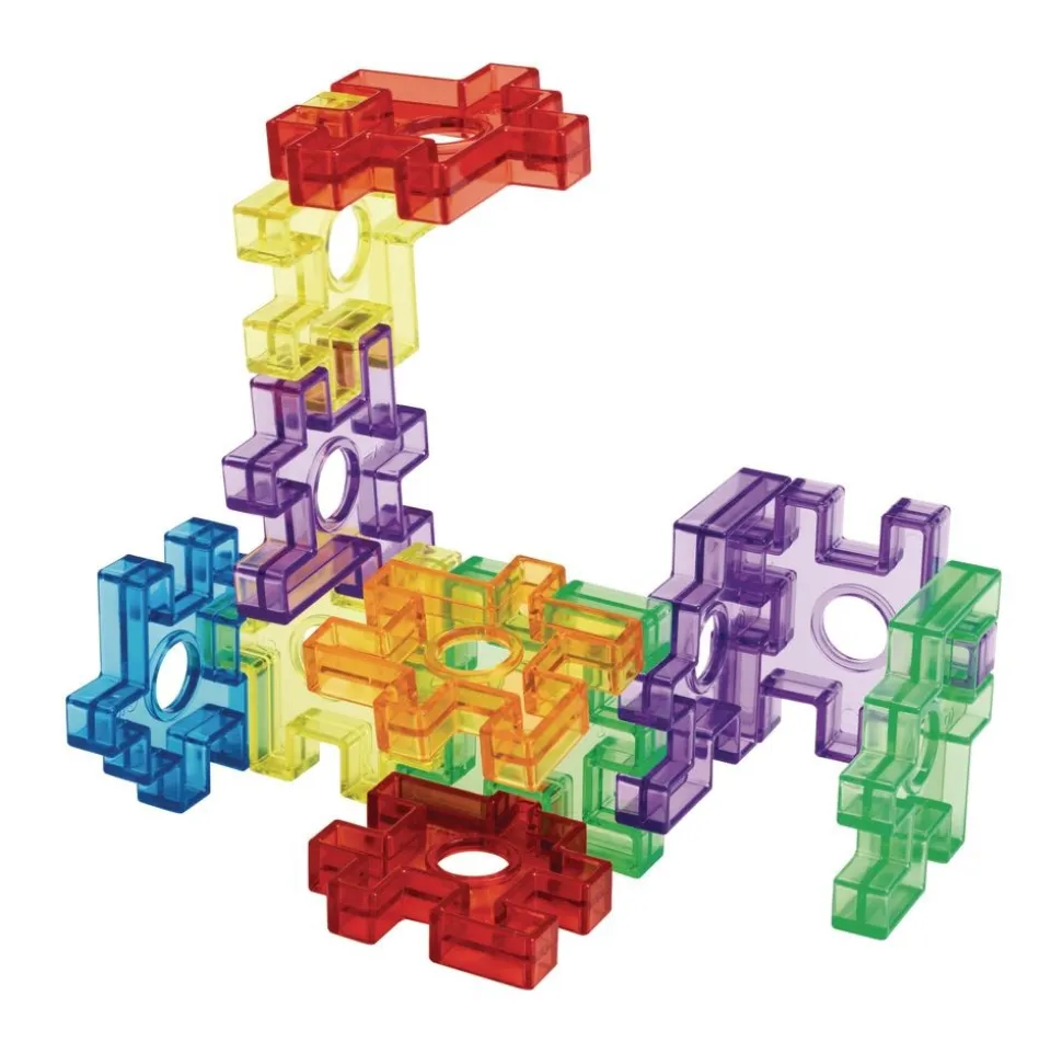 Excellerations® Translucent Waffle Blocks - 72 Pieces