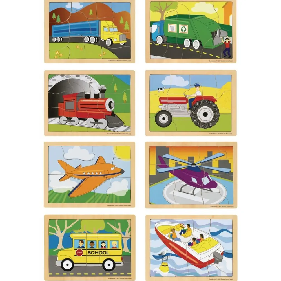 Excellerations® Transportation Puzzles - Set of 8