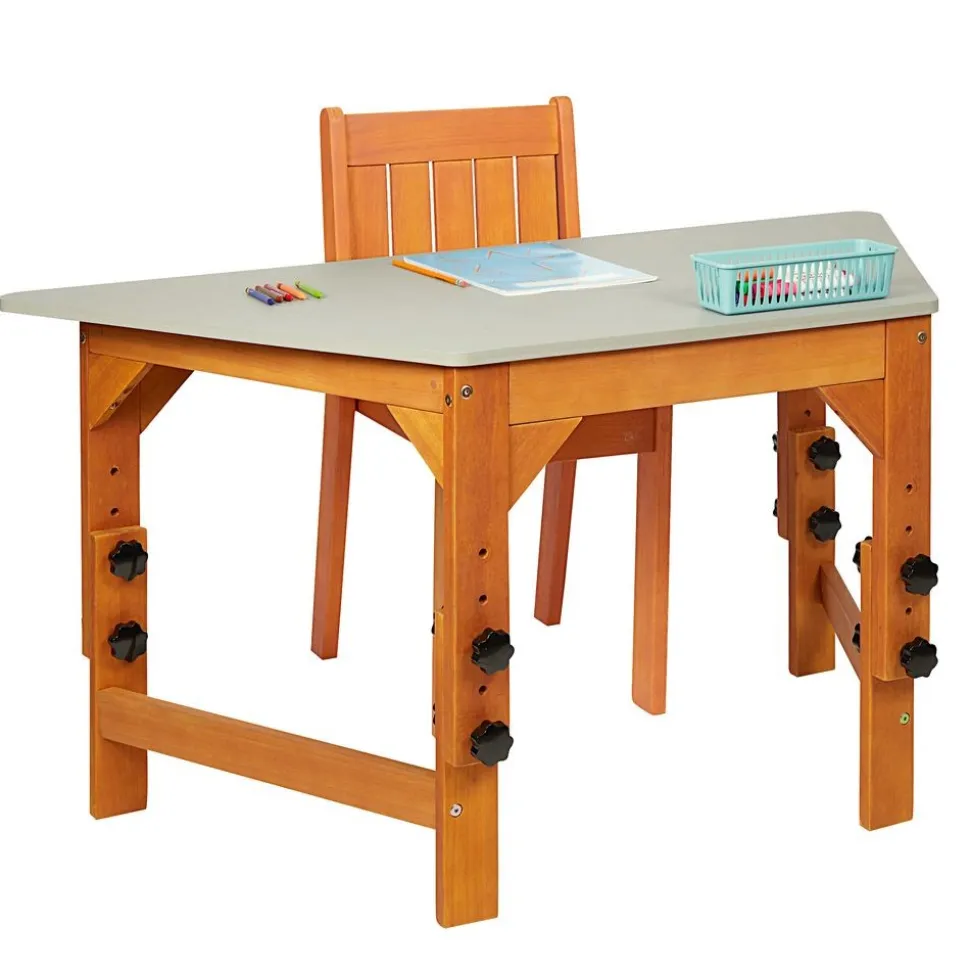 Excellerations® Trapezoid Desk with Chair - 18"
