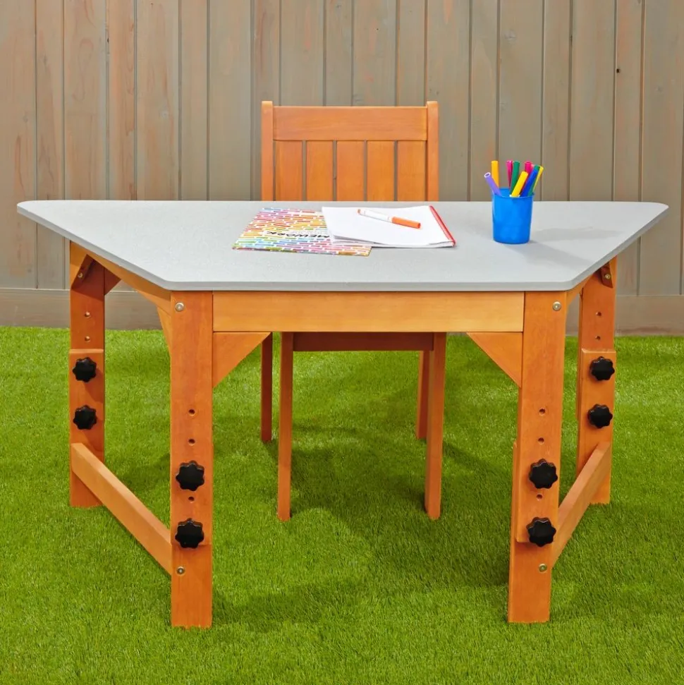 Excellerations® Trapezoid Desk with Chair - 18"