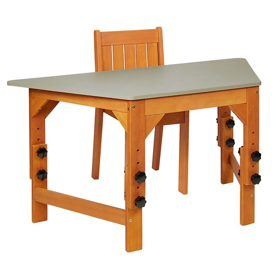 Excellerations® Trapezoid Desk with Chair - 18"