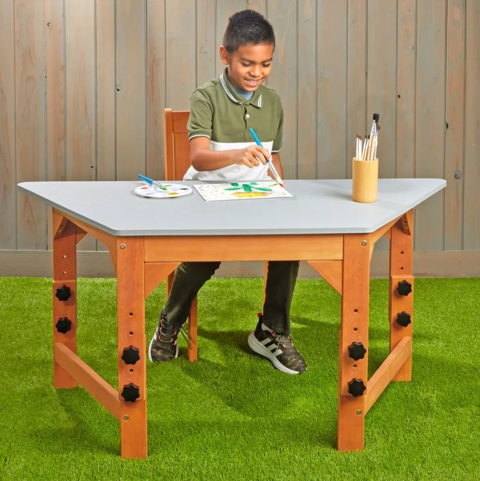 Excellerations® Trapezoid Desk with Chair - 18"