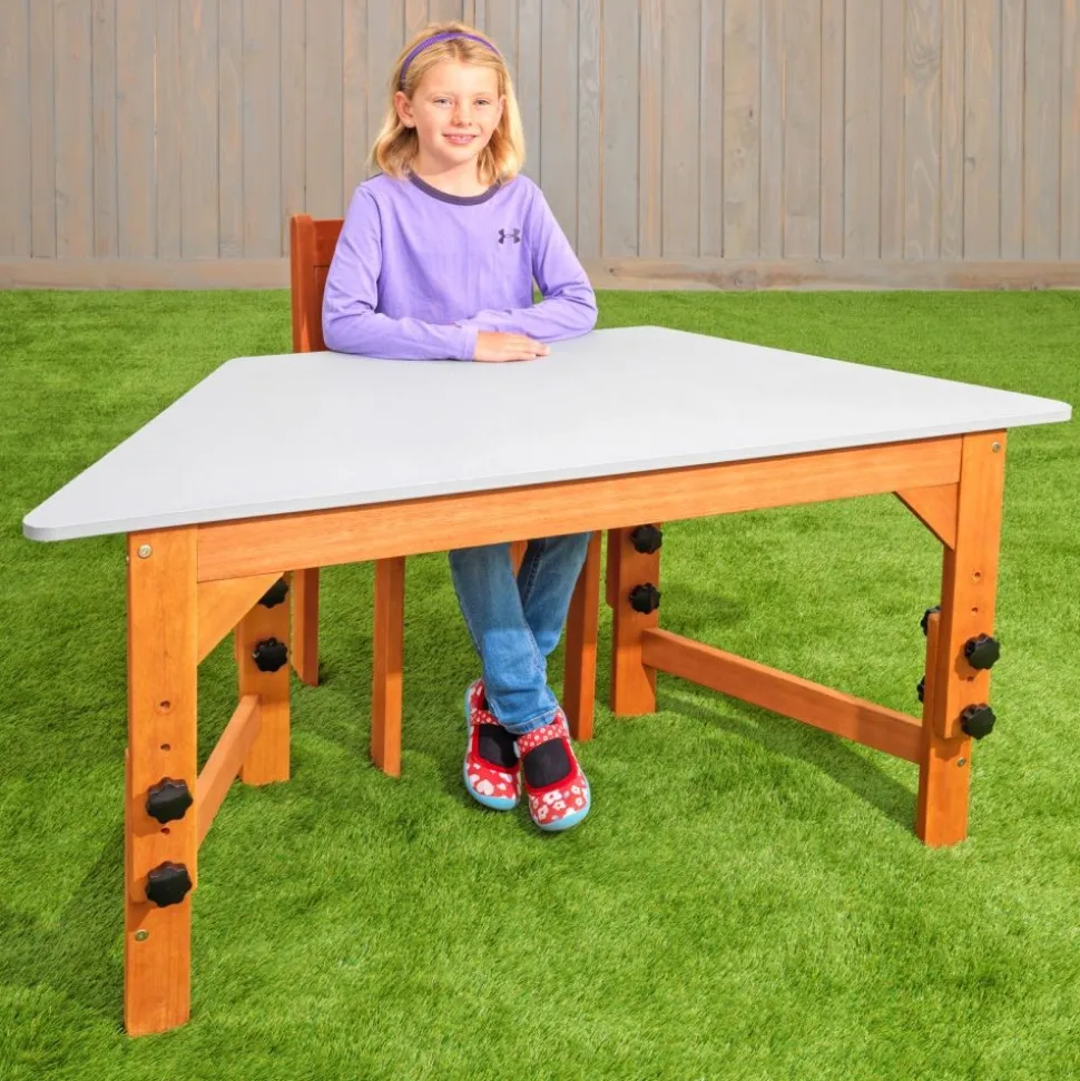 Excellerations® Trapezoid Desk with Chair - 18"