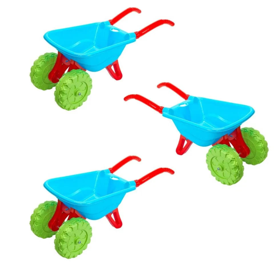 Excellerations® Two-wheel Lightweight Wheelbarrows - Set of 3