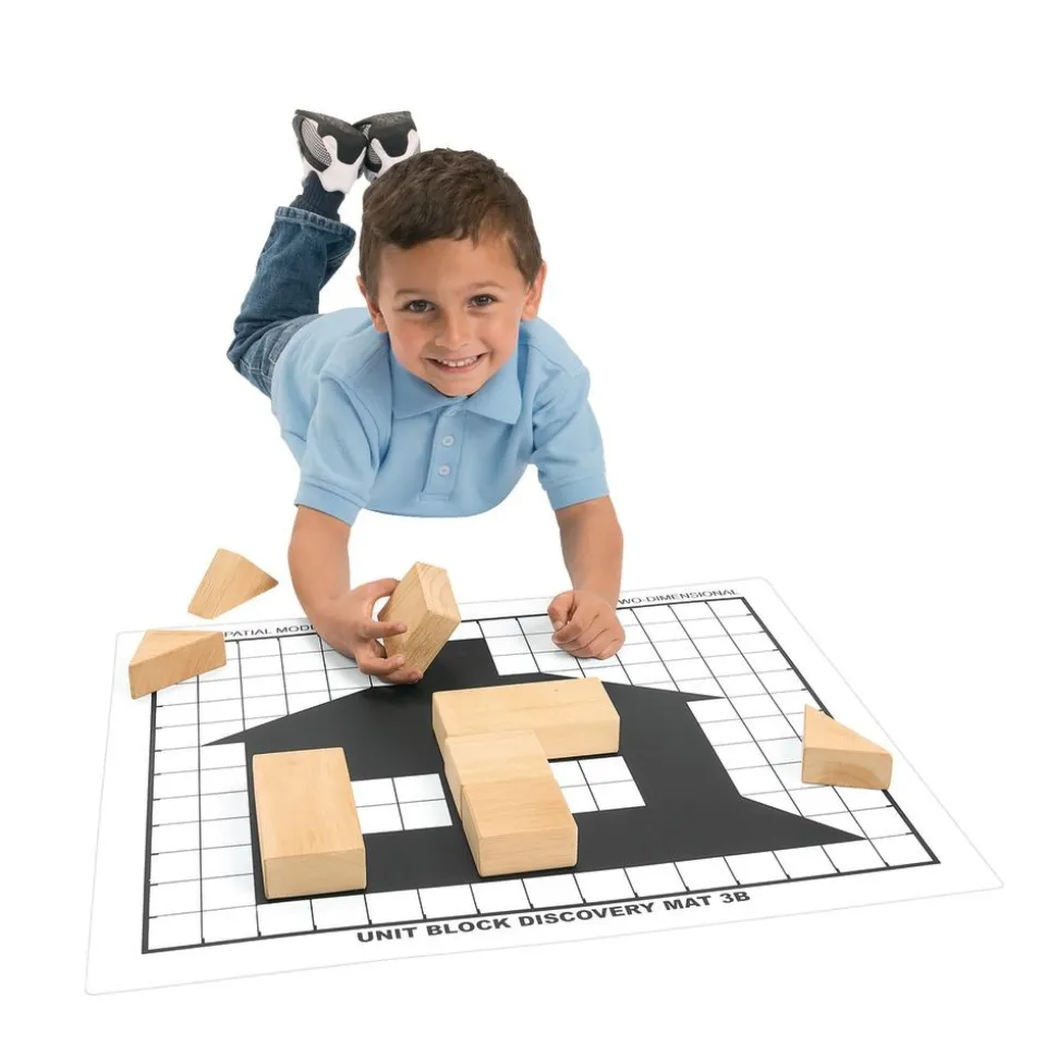 Excellerations® Unit Block Discovery Double-Sided Mats 23" x 19" - Set of 6