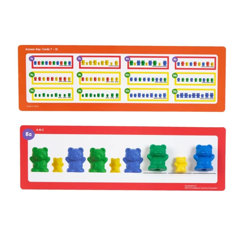 Excellerations® Weighted Counting Bears 96pc & 25 Pattern Cards