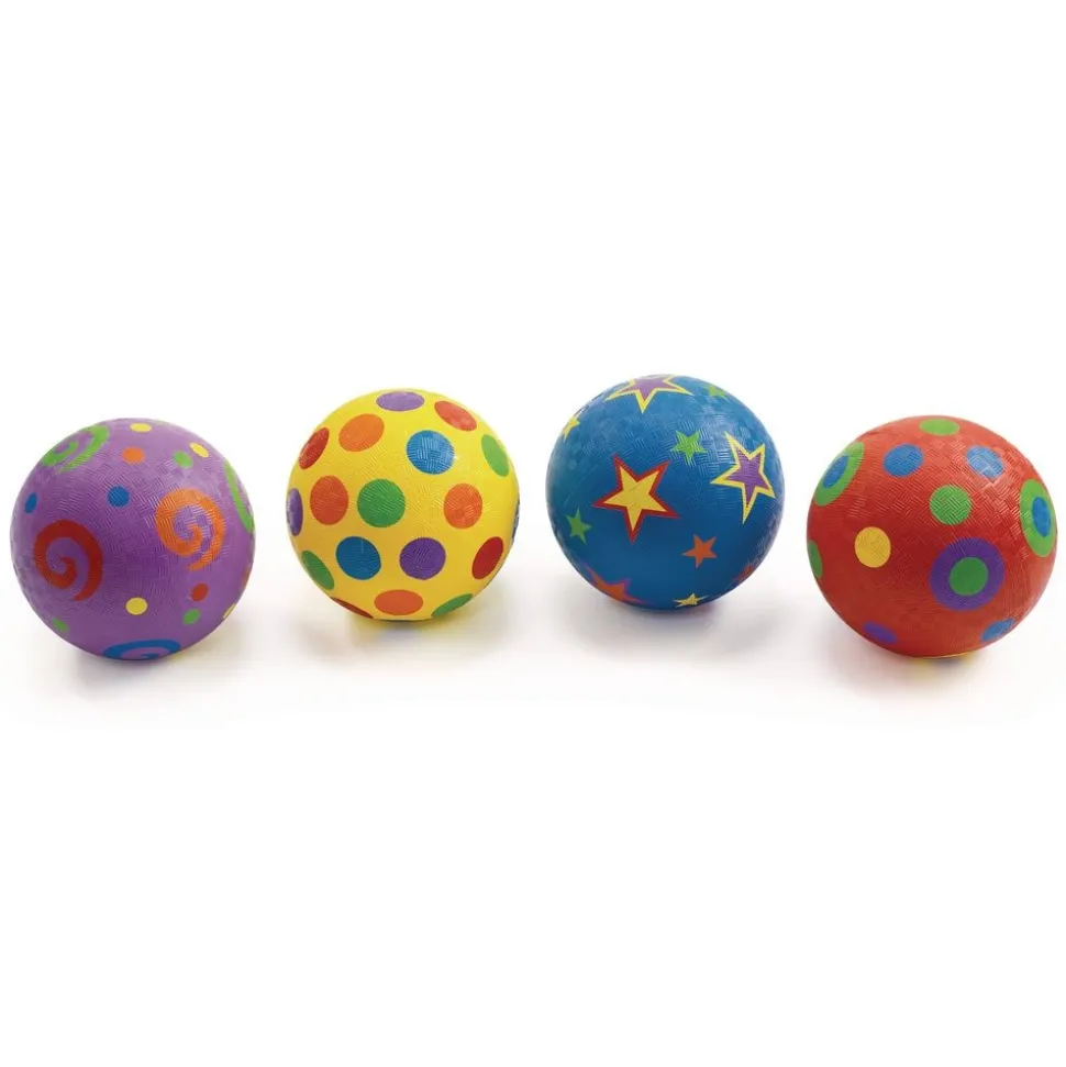 Excellerations® Whimsical Playground Balls - 5", Set of 4